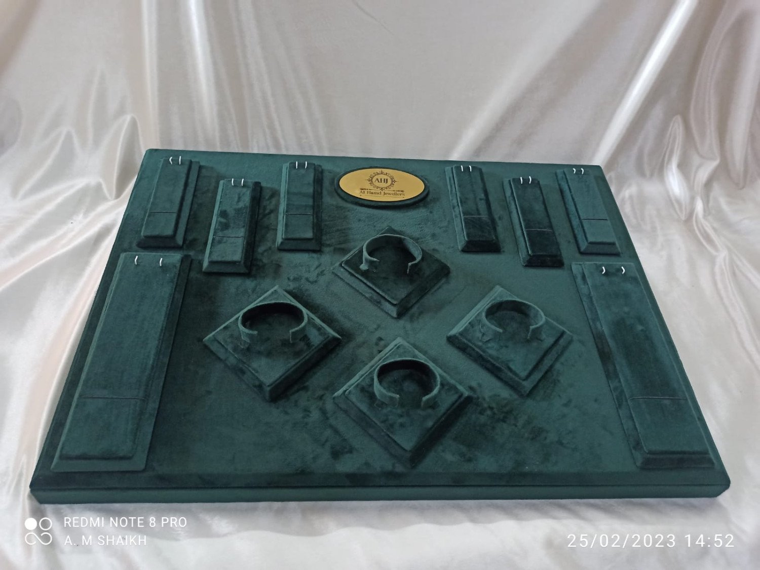 Counter Display Tray In Suede Material