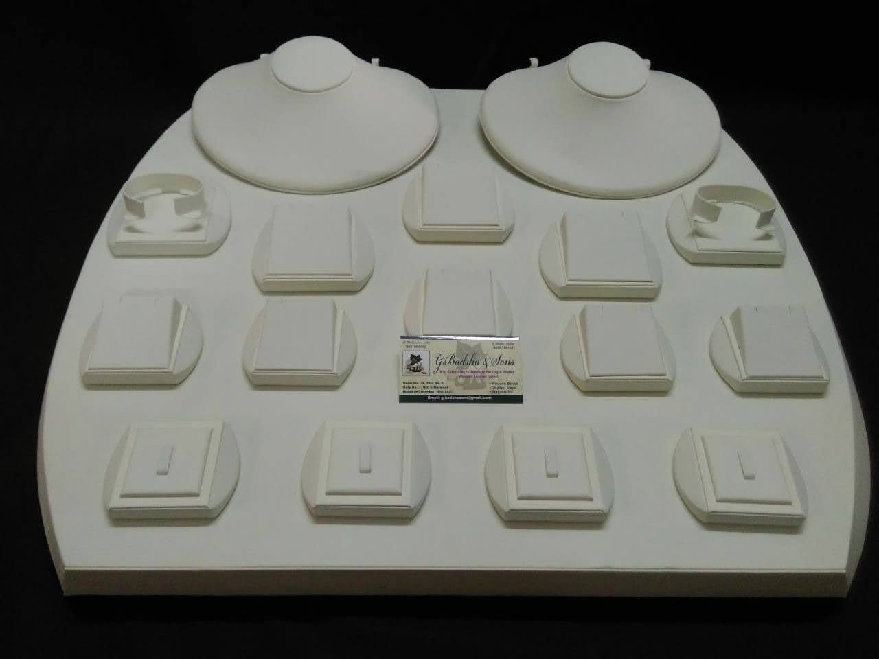 Suede Display Stand Set Tray