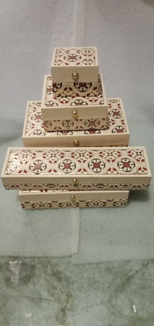 Suede Jewellery Packaging Boxes Set